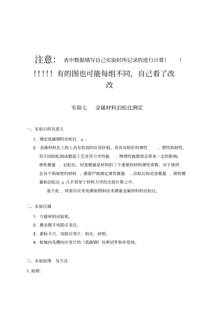 试验金属材料泊松比测定