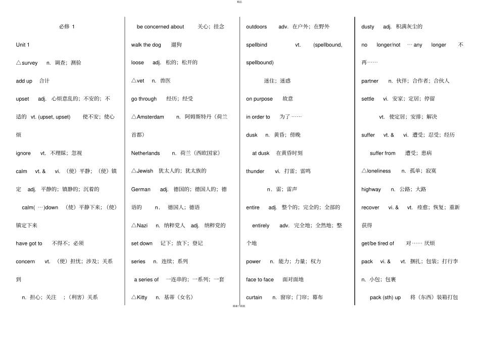 详细：人教版高中英语单词表电子版_第1页