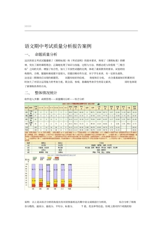 语文期中考试质量分析报告案例