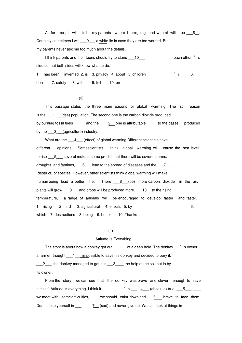 语法填空题库_第2页