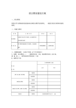 语言教室建设方案