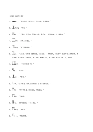 说文五百四十部首