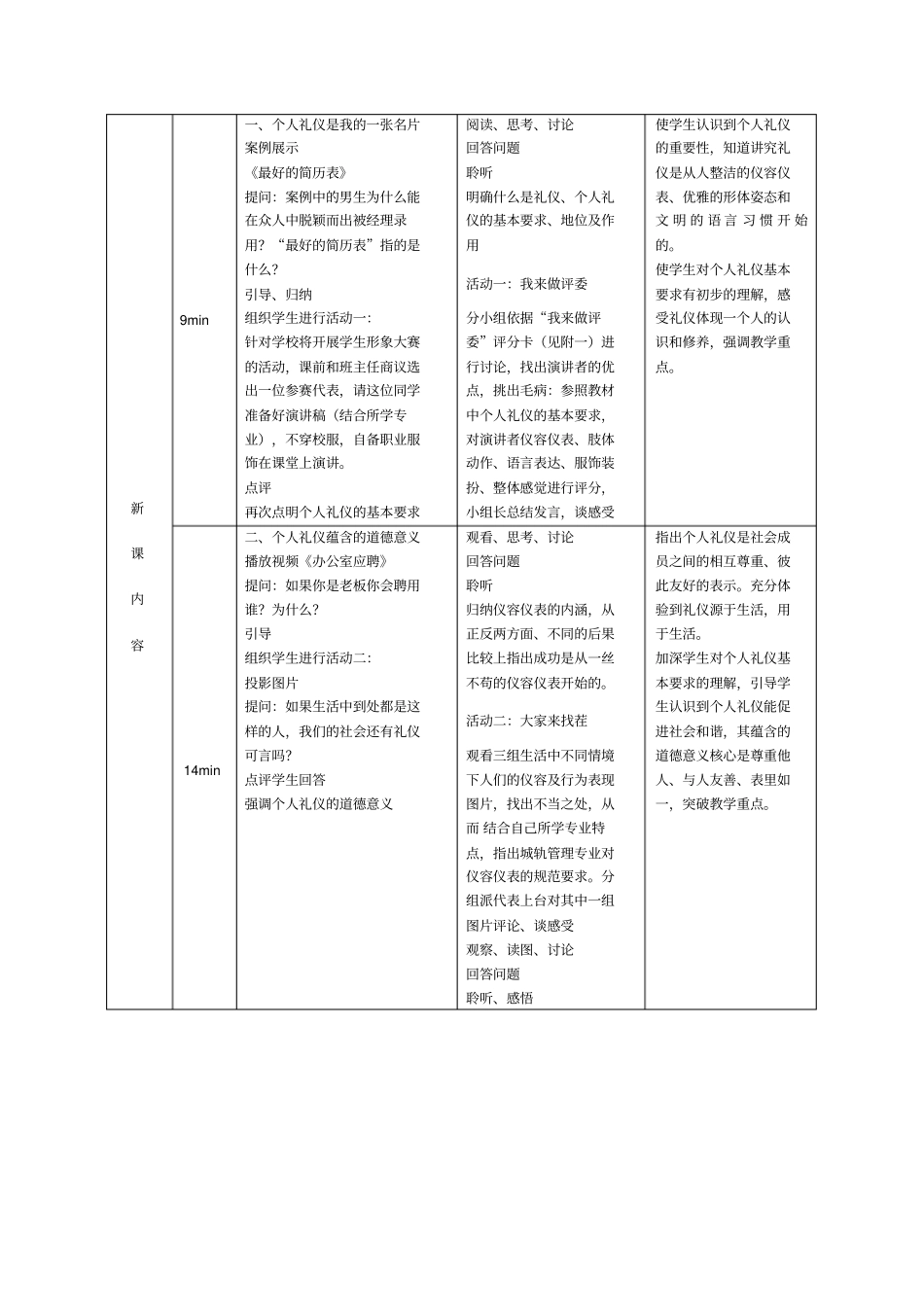 说课大赛获奖作品礼仪修养显个人魅力教学设计方案_第3页