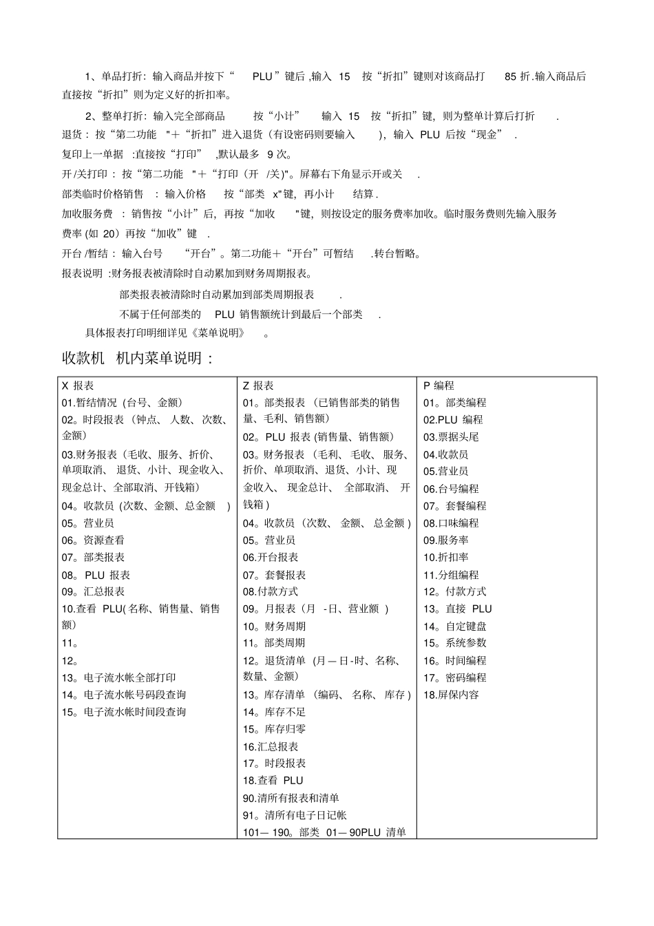 诺百利BL-686电子收款机简要操作手册_第2页