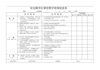 课堂常规检查表