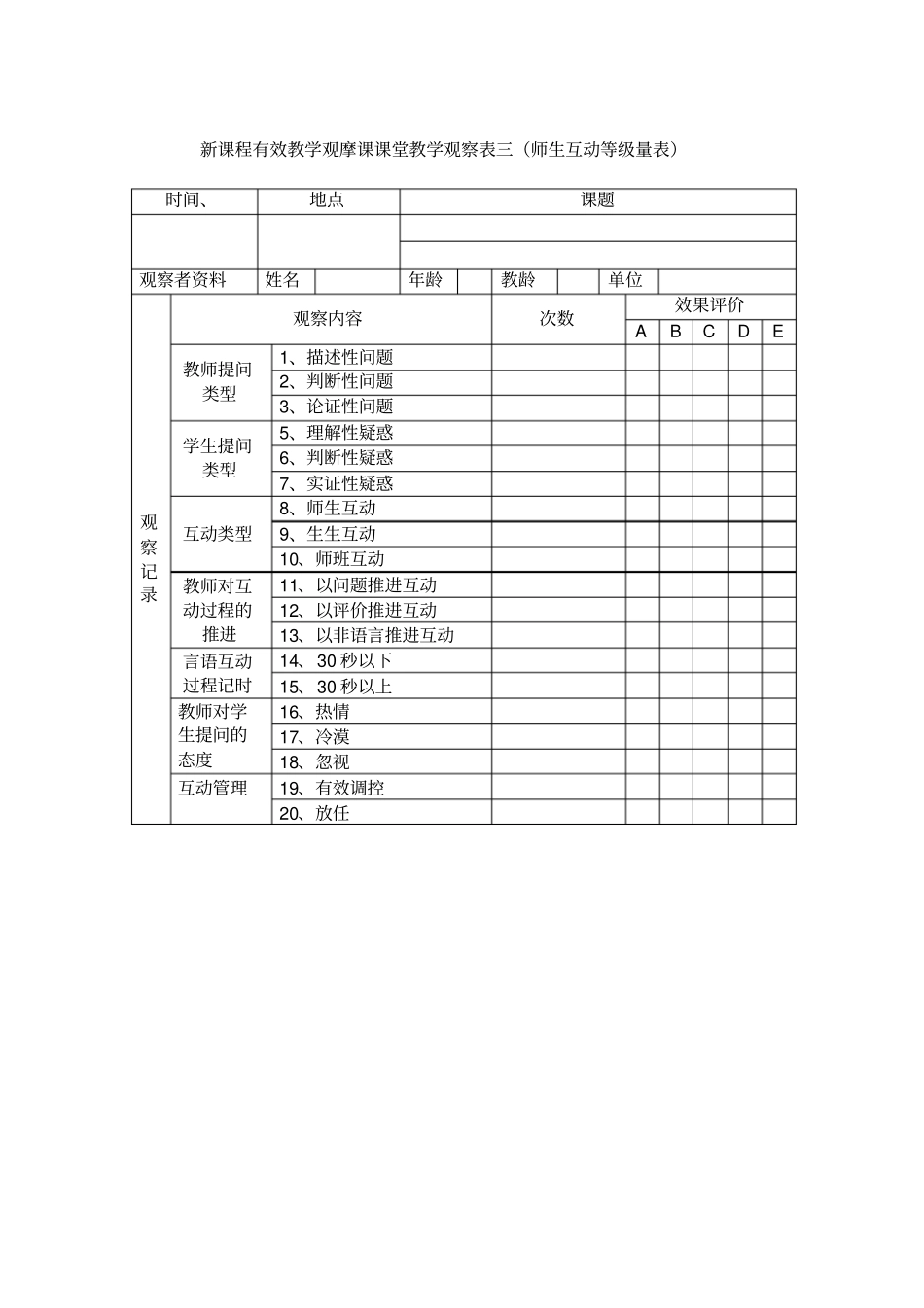 课堂观察量表_第3页