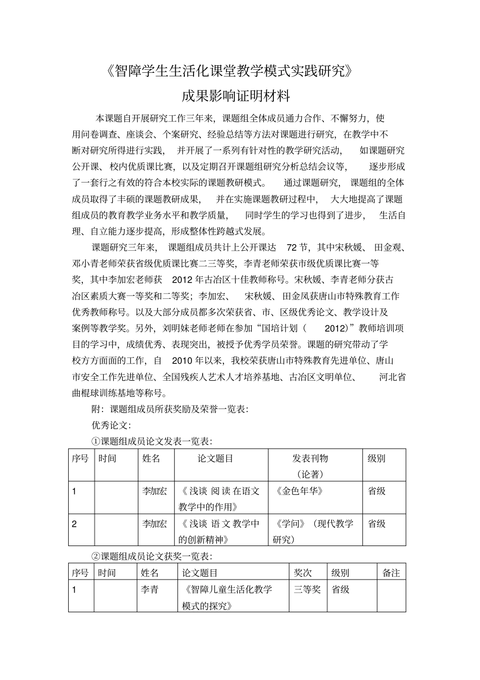 课题研究成果影响证明材料_第1页