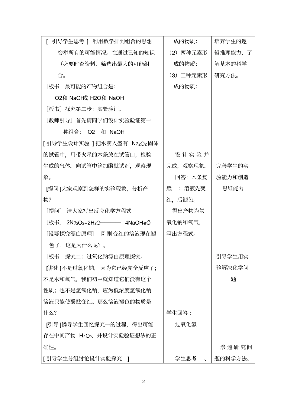 课题过氧化钠与水的反应探究_第2页