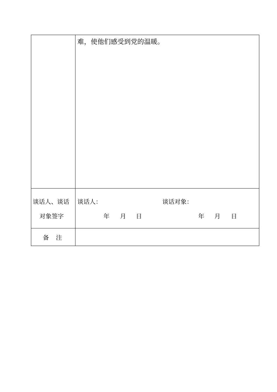 谈心谈话记录表-模板_第2页