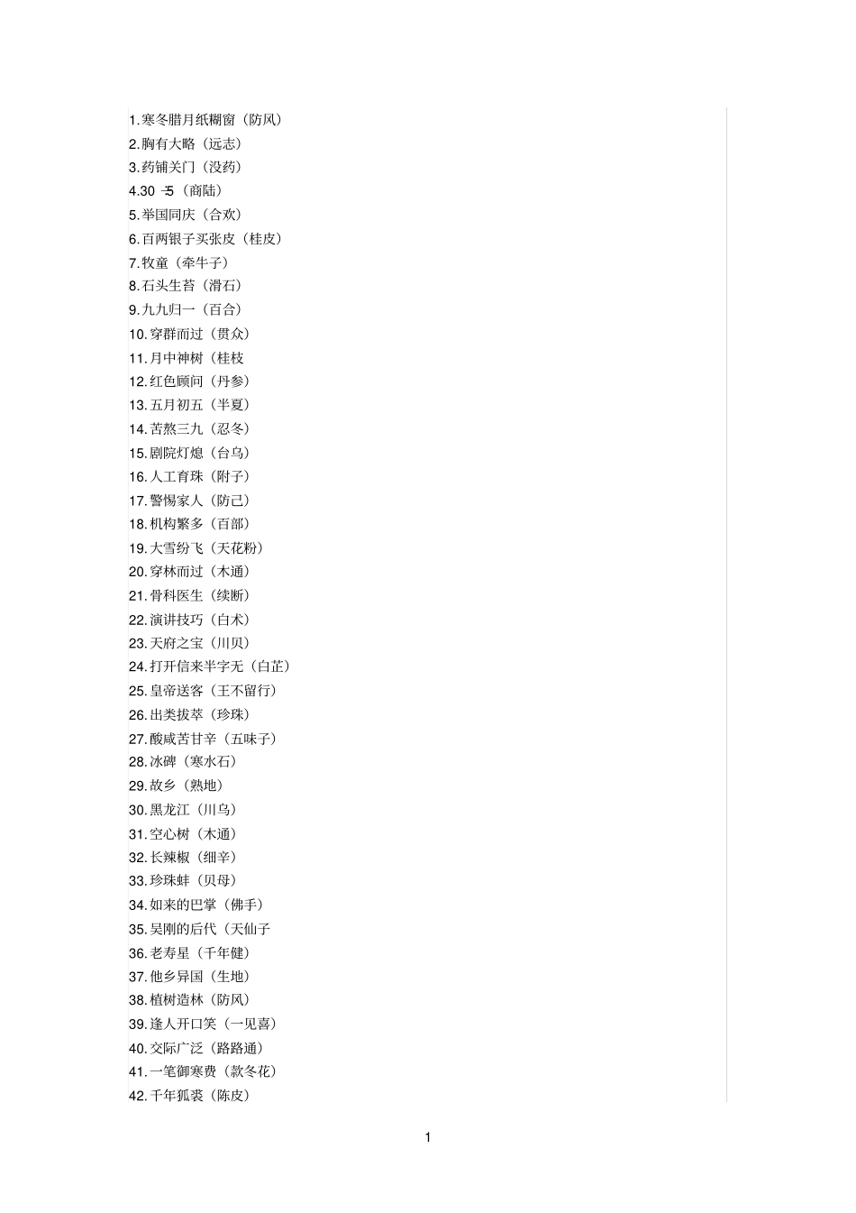 谜语：猜中药_第1页