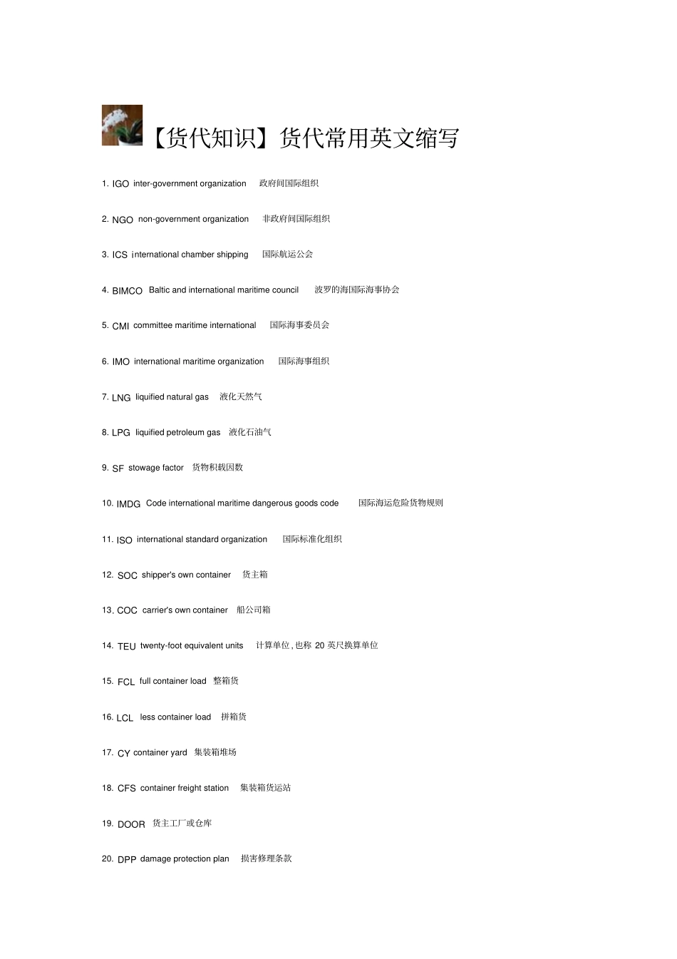 货代常用英文缩写_第1页
