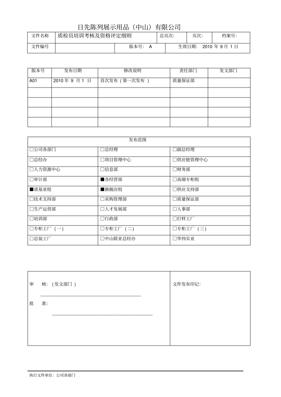 质检员培训考核及资格评定细则_第1页