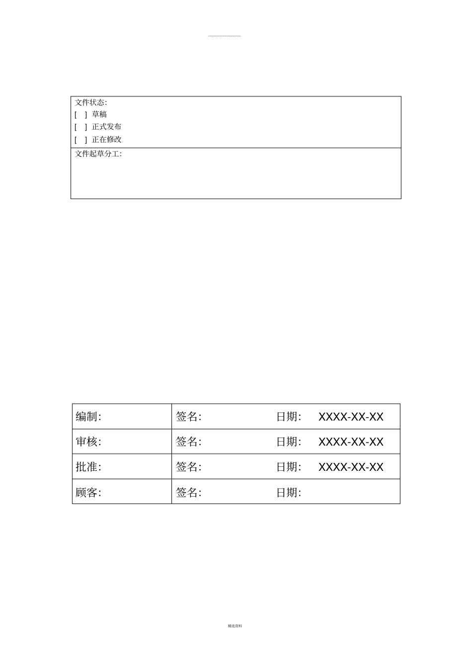 质量保证大纲模板_第2页