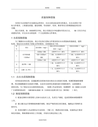 质量完成时间、安全、环保保障措施及方案说明