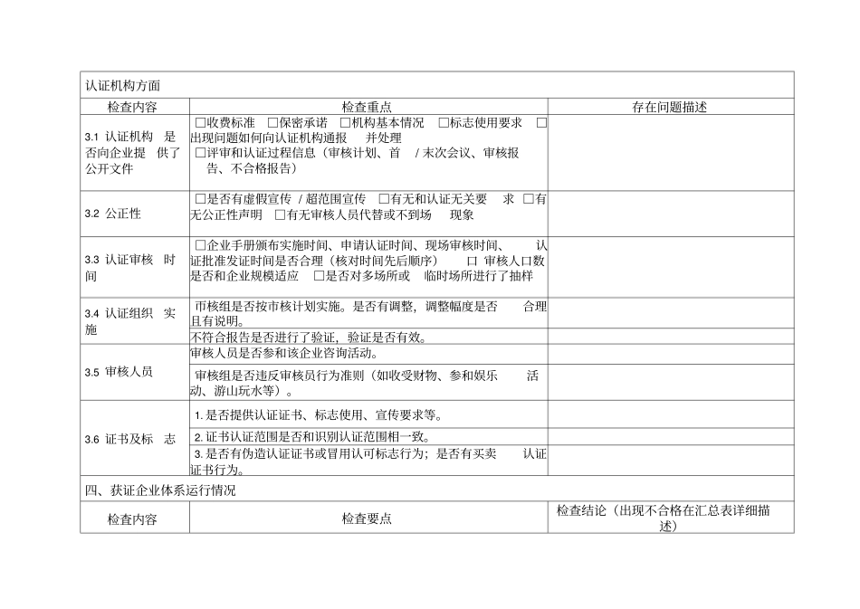 质量管理体系认证监管检查表_第3页