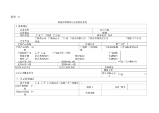 质量管理体系认证监管检查表