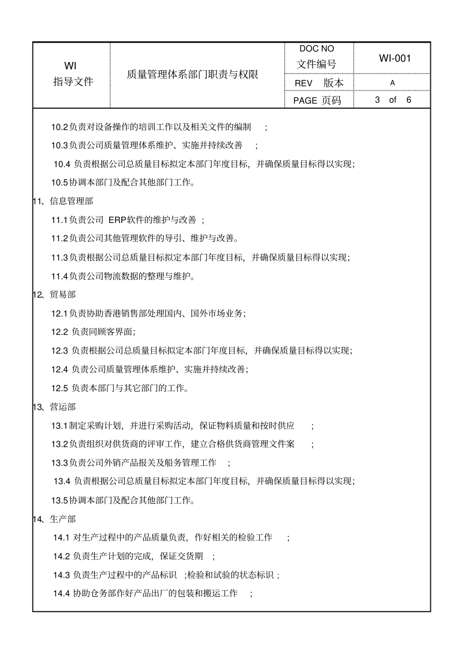 质量管理体系部门职责与权限_第3页