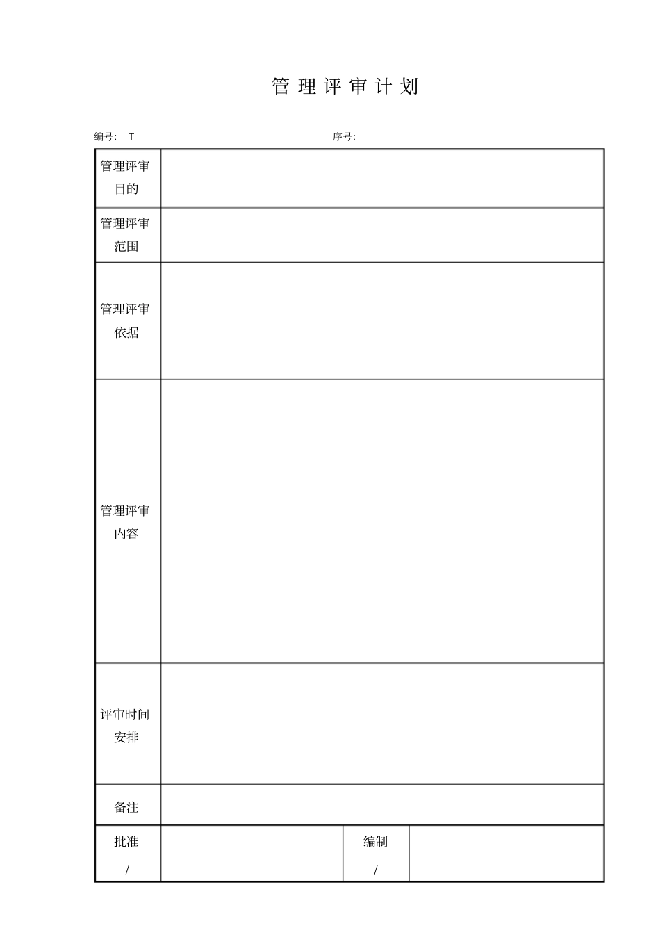 质量管理评审表_第1页