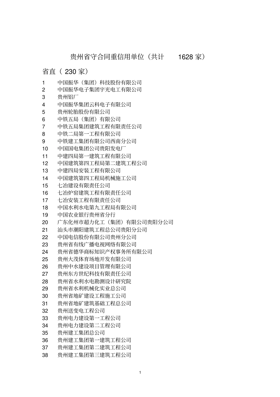 贵州守合同重信用单位_第1页