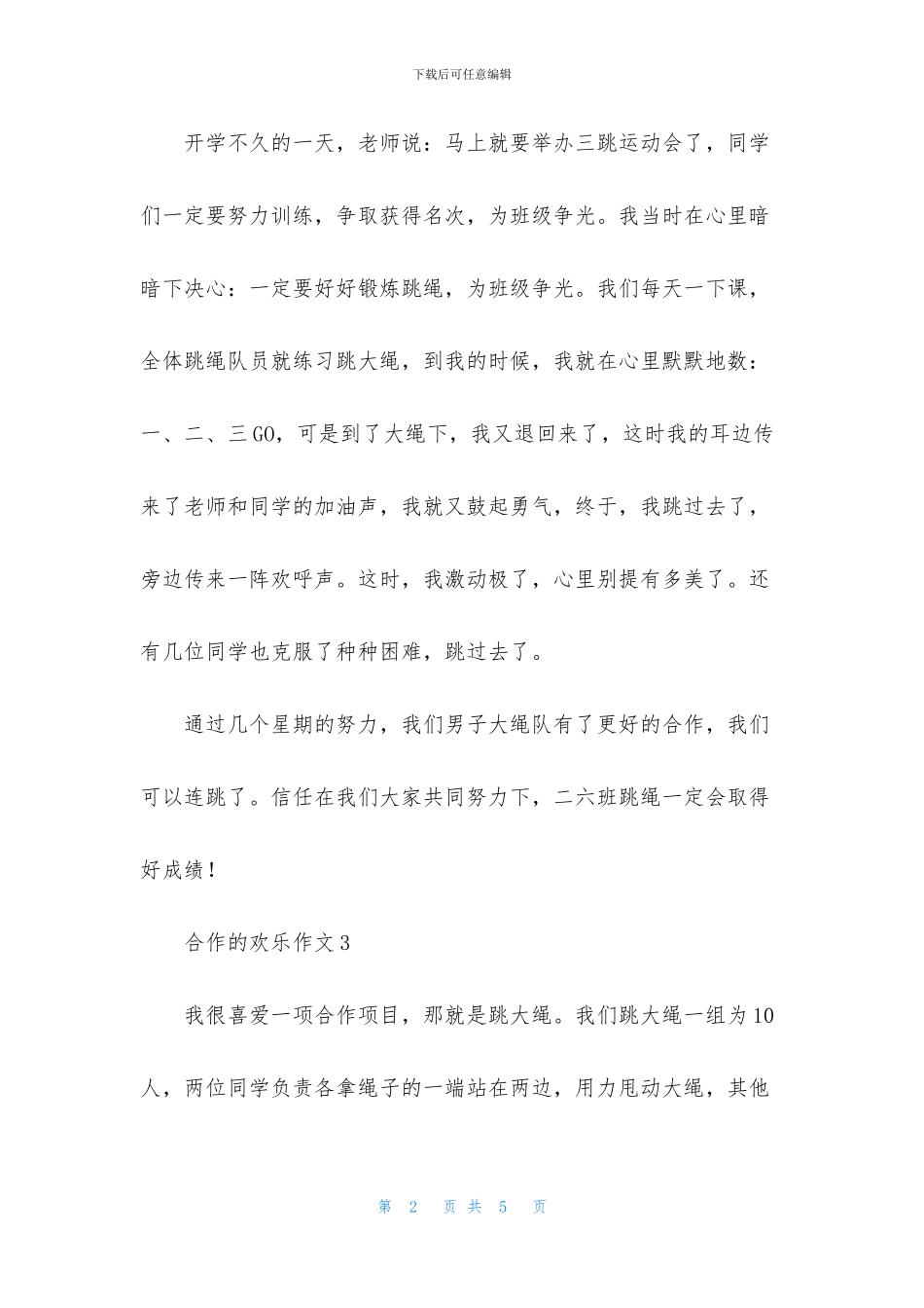 合作的快乐作文_第2页