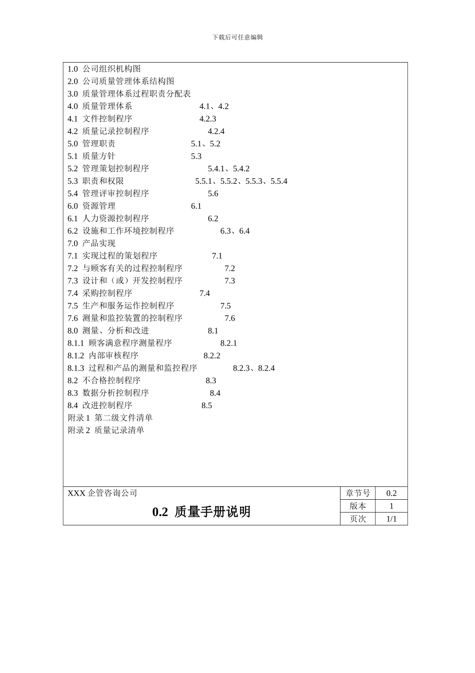 咨询公司质量手册范本_第3页