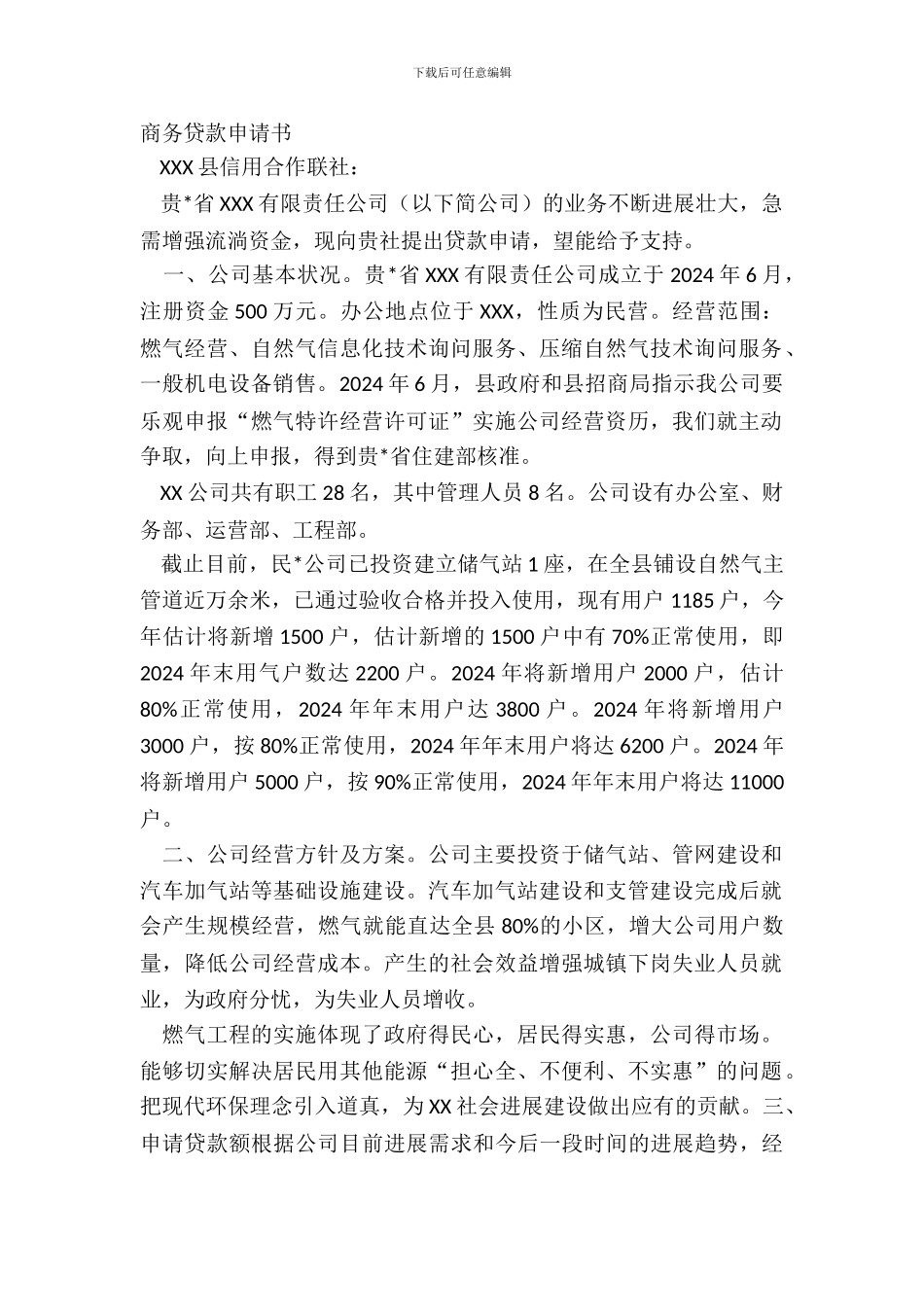 商务贷款申请书_第2页