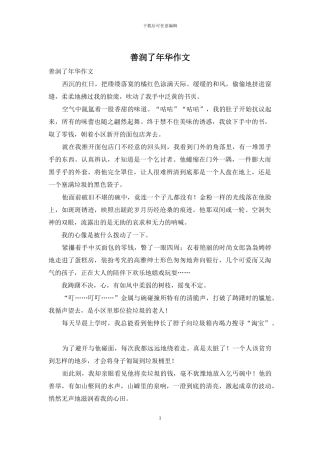 善润了年华作文