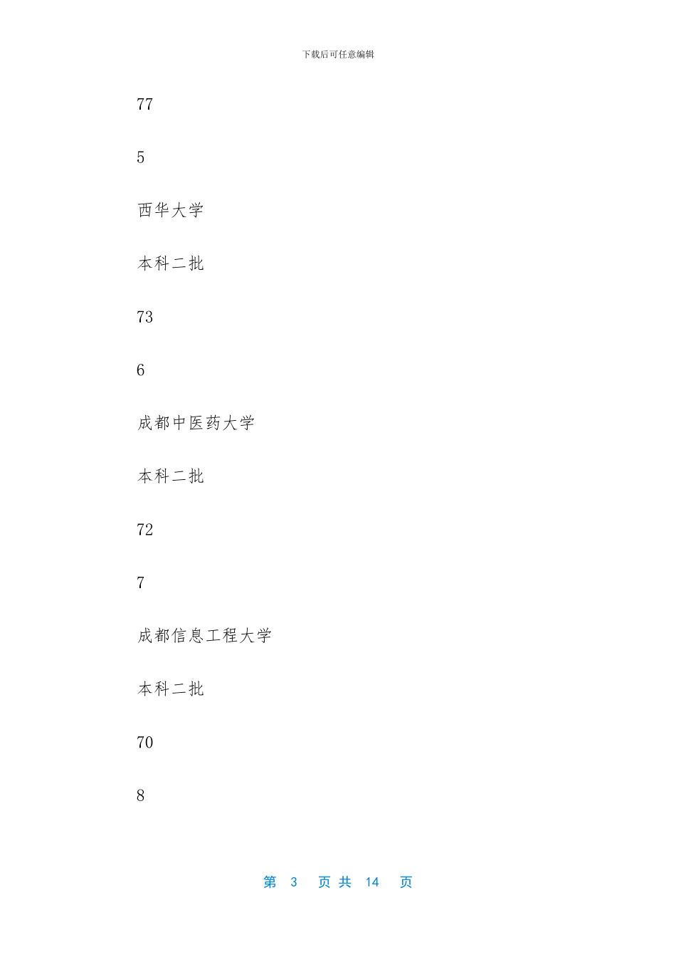四川二本大学有哪些四川二本大学排名_第3页