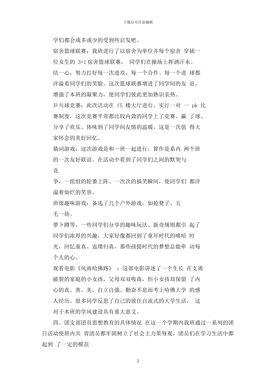 团支部年度工作总结101002_第2页