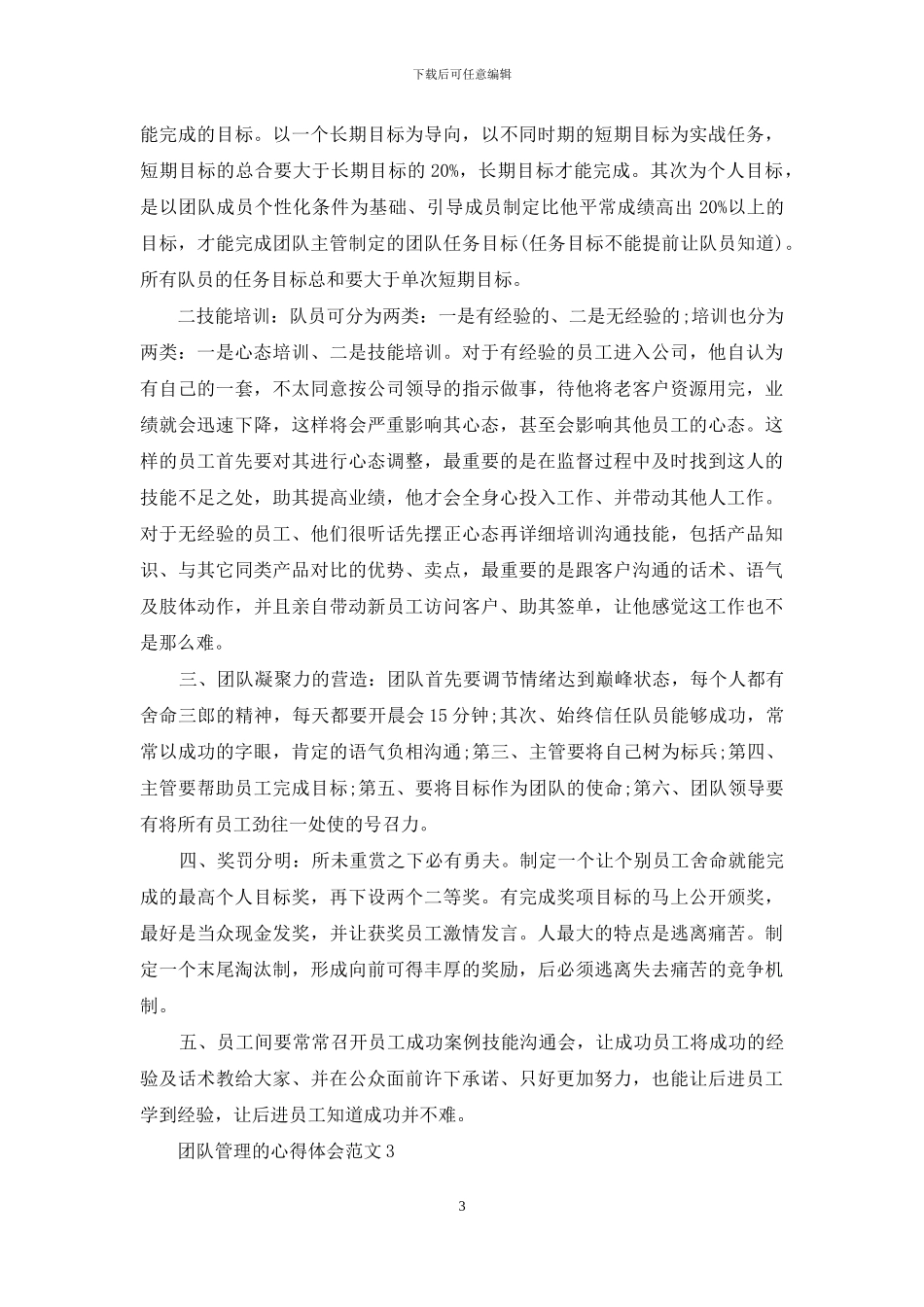 团队管理的心得体会3篇_第3页
