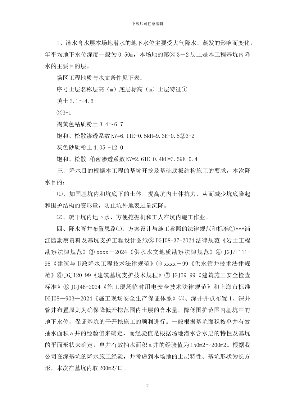 基坑深井降水施工方案_第2页