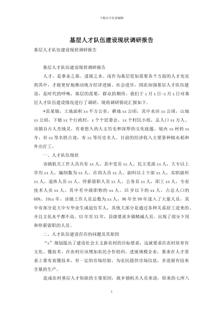 基层人才队伍建设现状调研报告-3