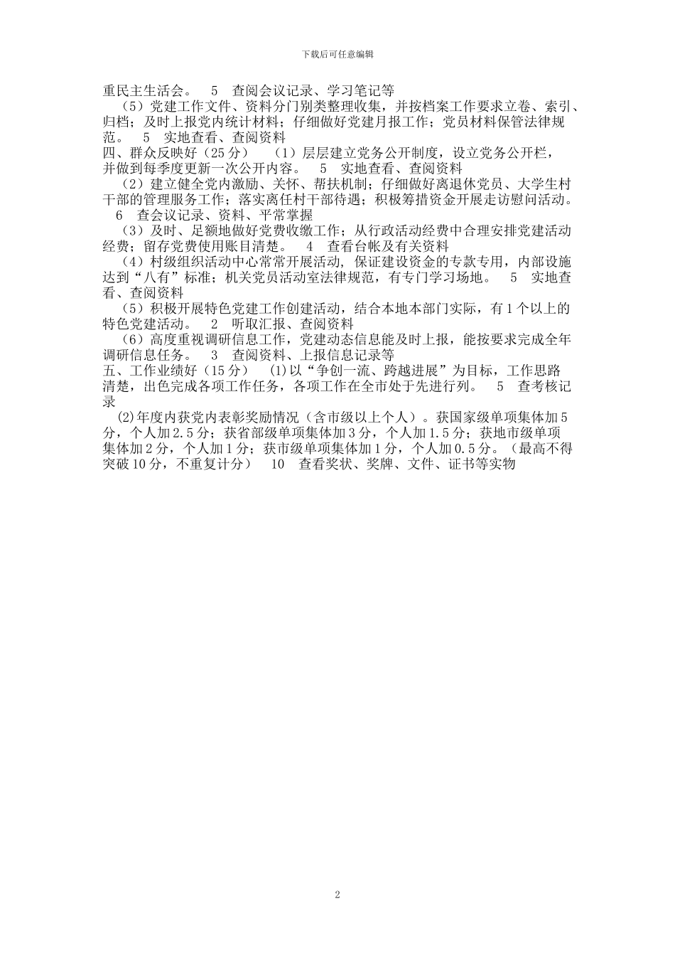 基层党建工作目标管理考核细则_第2页