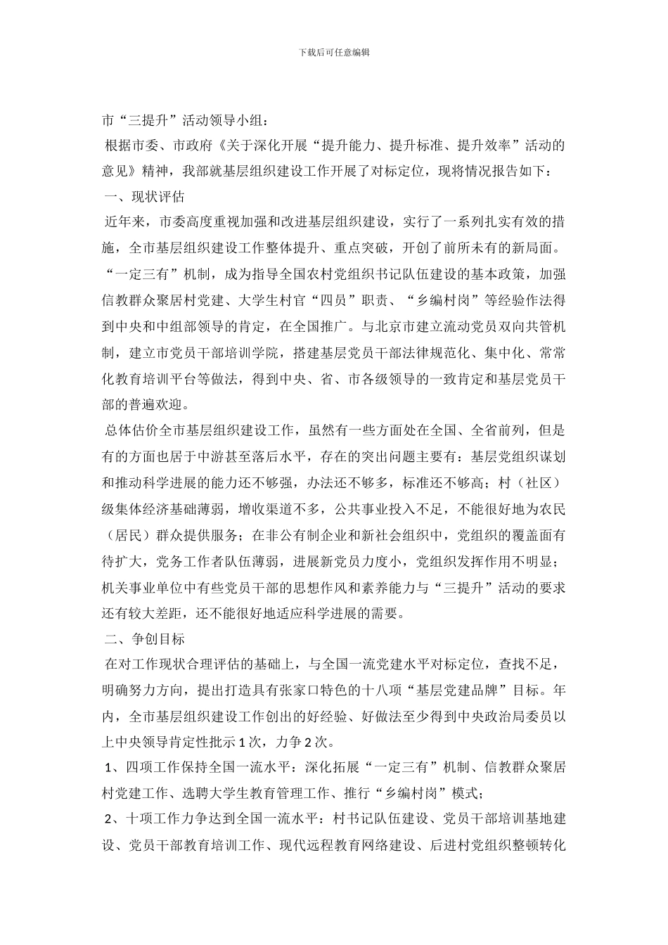 基层组织建设工作对标定位的报告_第2页