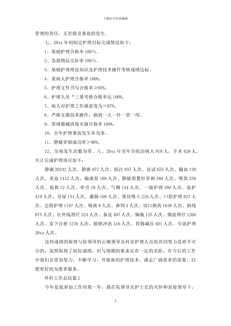 外科工作总结范文汇编9篇_第2页