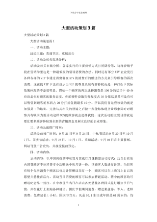 大型活动策划3篇