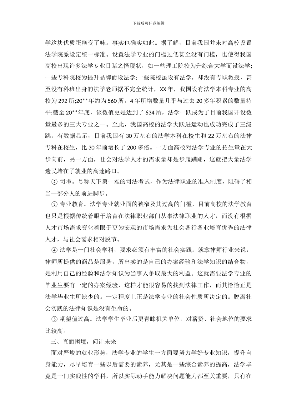 大学生专业调查报告2篇_第3页