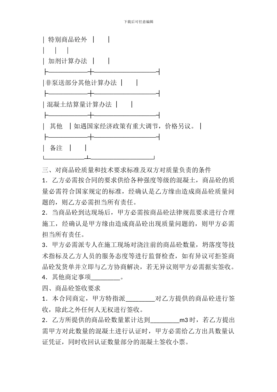 大连市商品混凝土买卖合同书_第3页