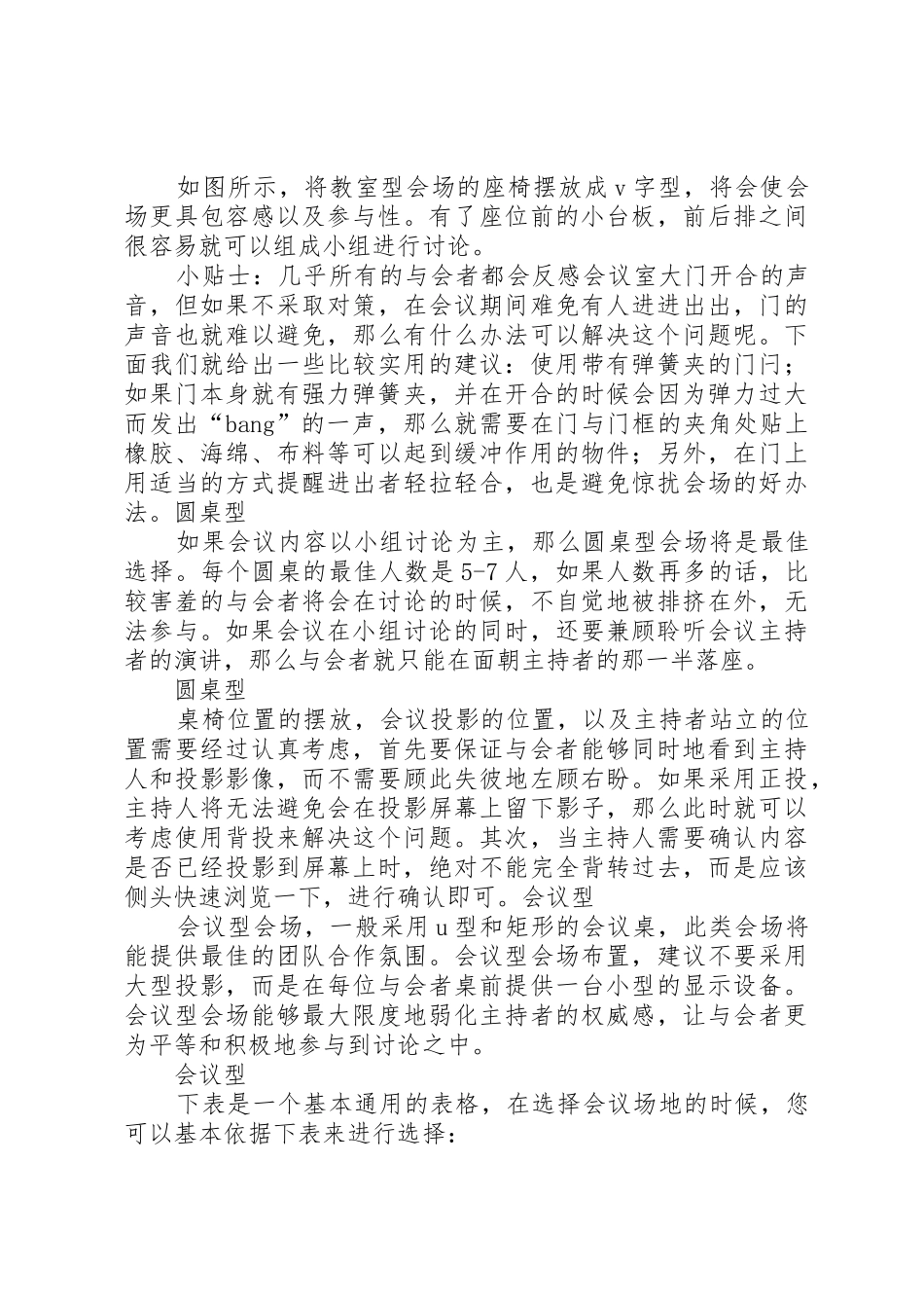 小会议,大文章——谈谈会议场地的布置五篇范文_第3页