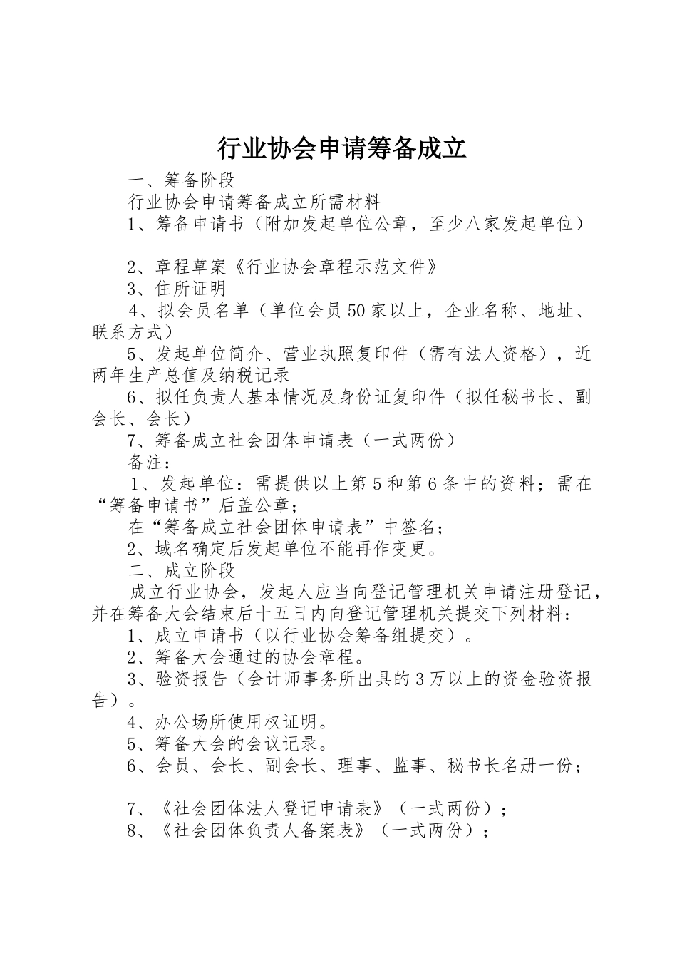 行业协会申请筹备成立_第1页