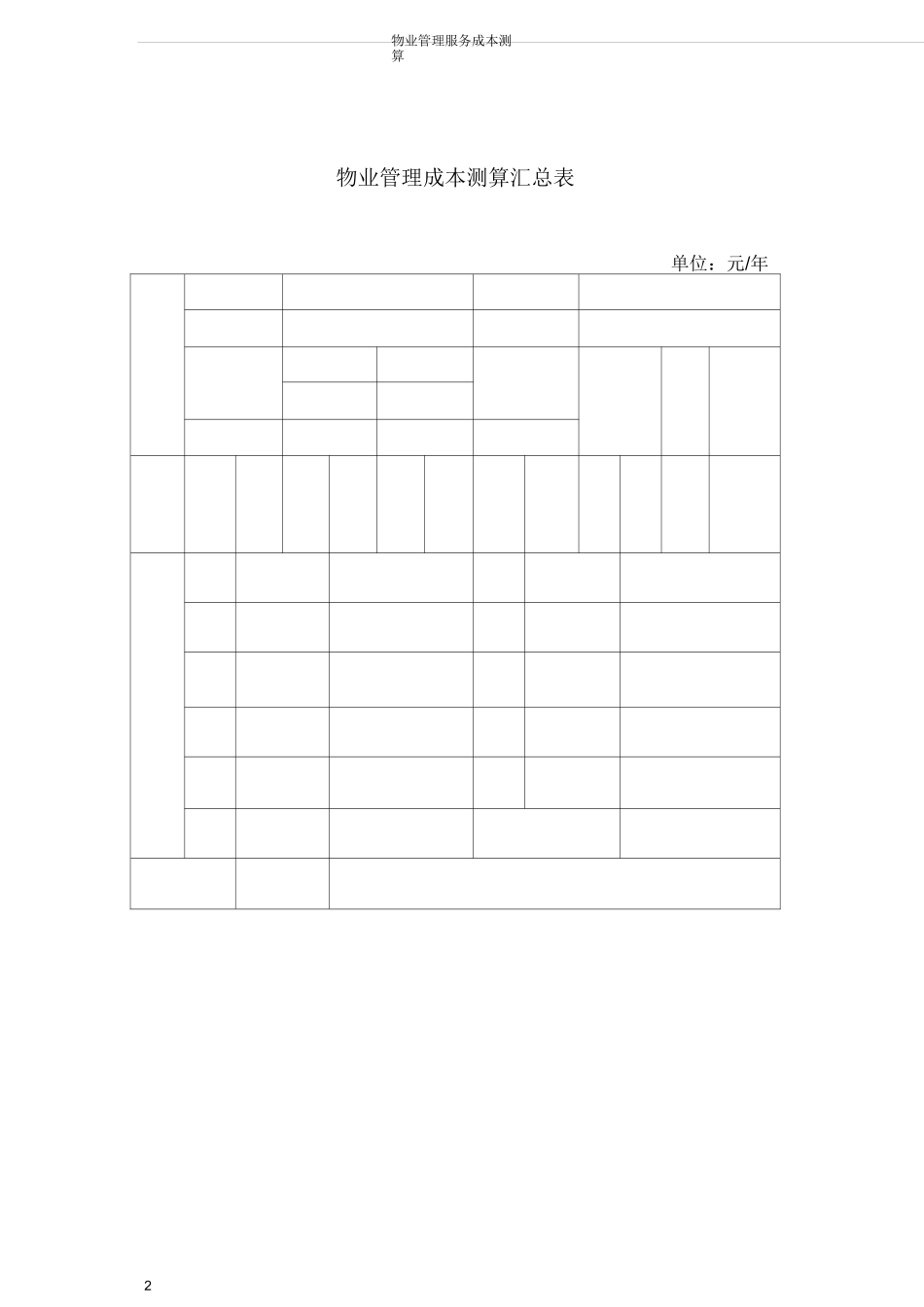 物业管理服务成本测算_第2页