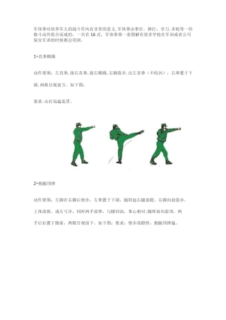 军体拳16式动作图解