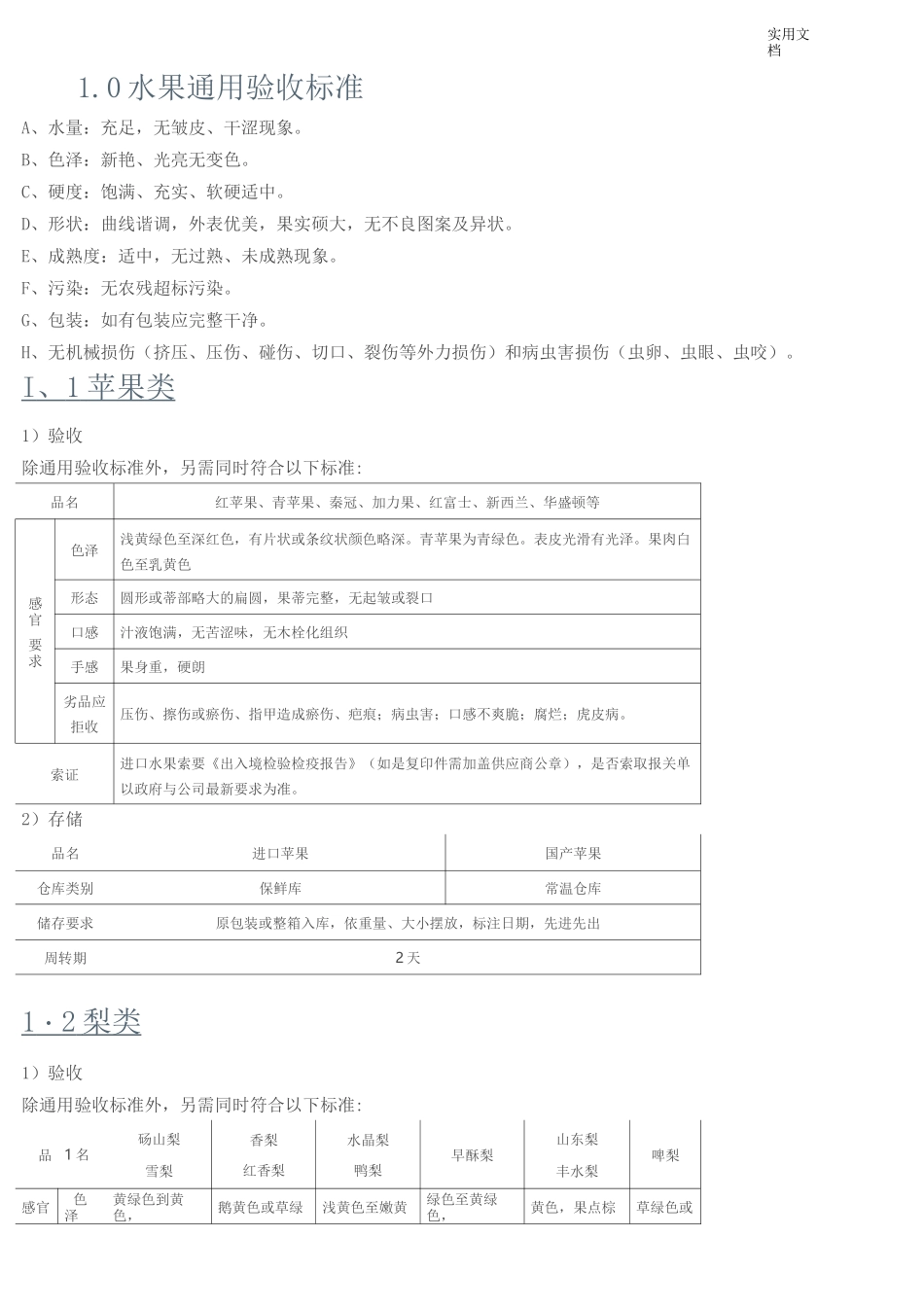 水果仓库验收与存储_第1页