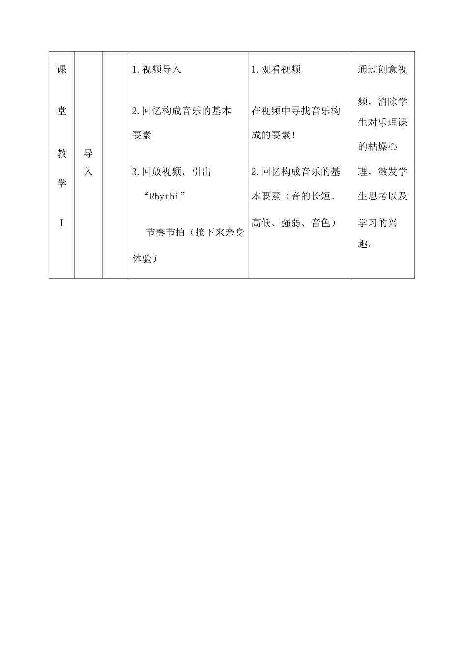 乐理课《节奏节拍》教学设计 _第3页