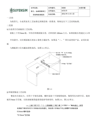 (6)茶几、台桌类家具工艺结构标准