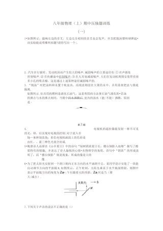 八年级上物理压轴