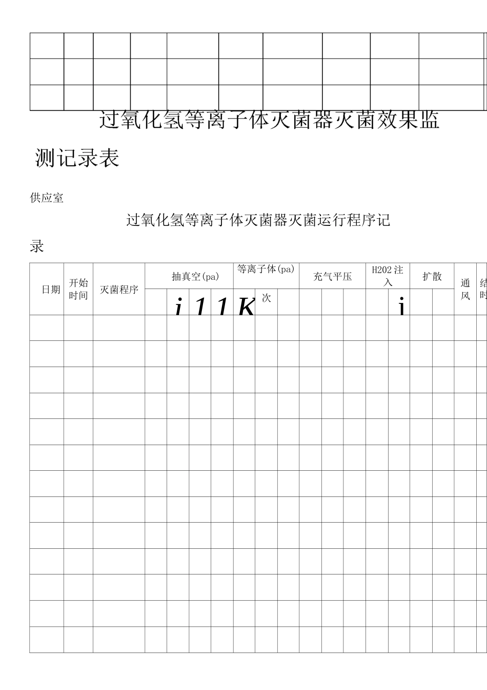 高压蒸汽灭菌效果监测记录表格模板_第3页