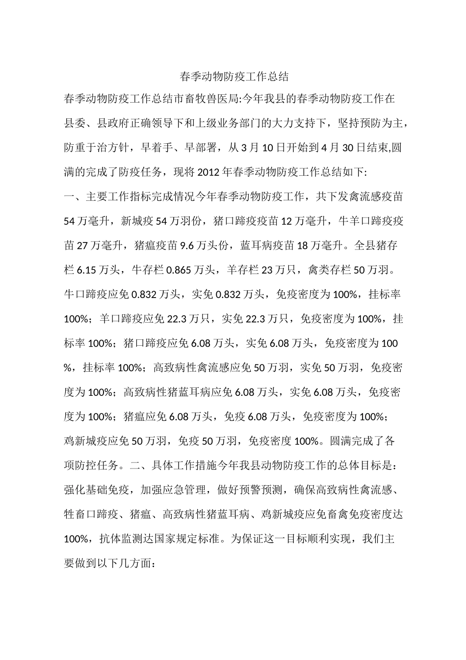 春季动物防疫工作总结_第1页