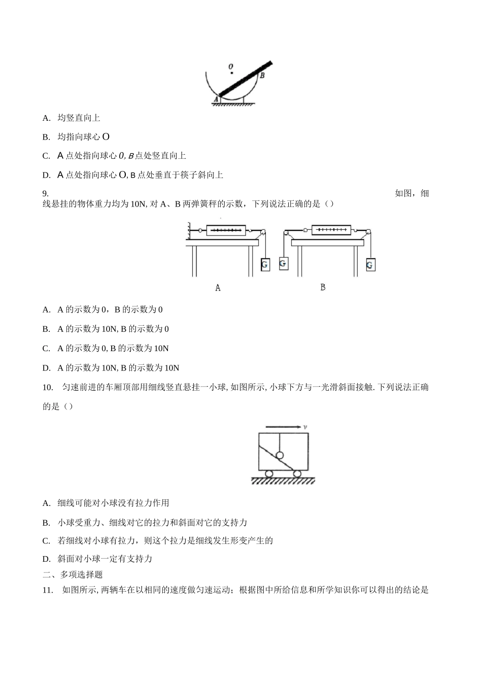 新人教版高中物理第三章相互作用—力  第1节 重力和弹力_第3页