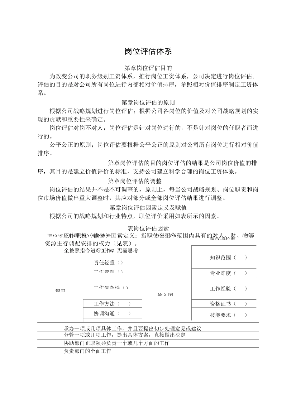 岗位评估体系_第1页